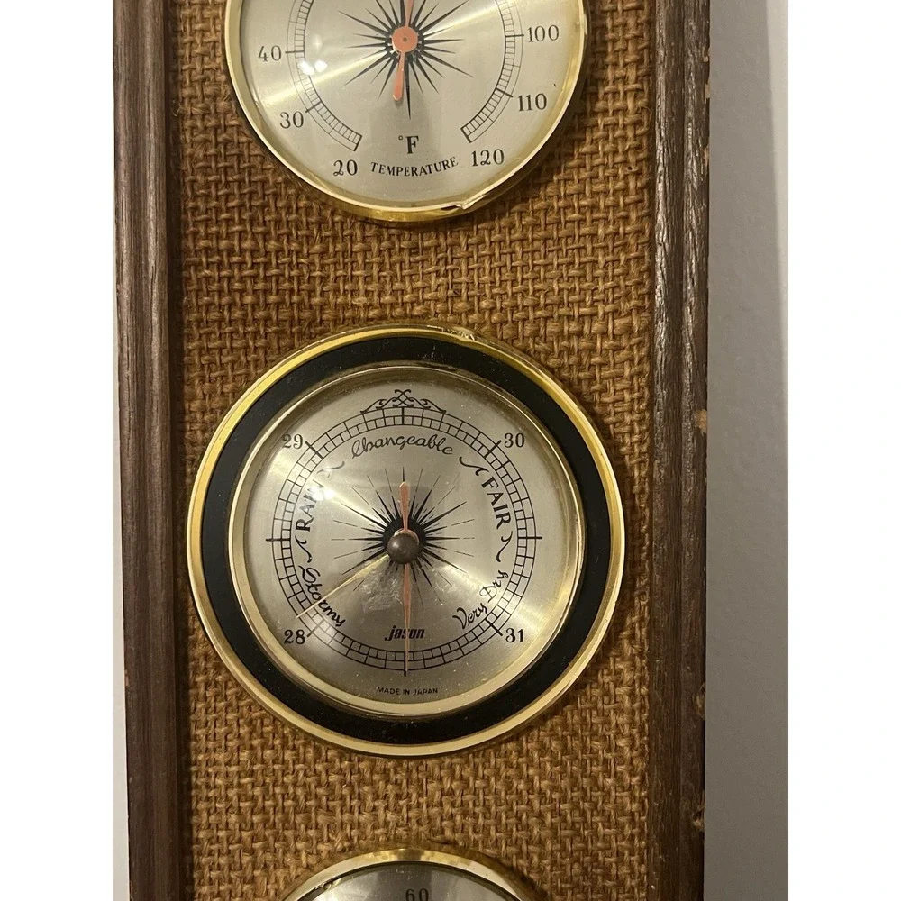 Vintage Jason 3-Instrument Weather Station – Barometer, Thermometer & Hygrometer